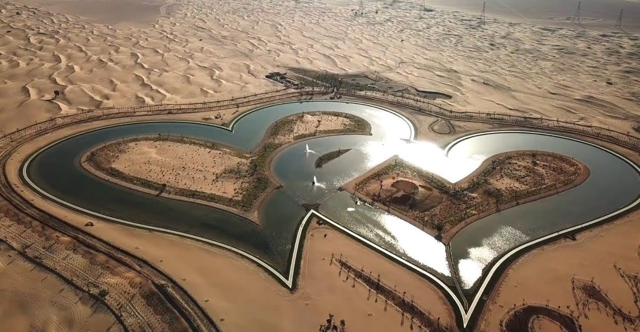 Озеро Любви и другие рукотворные водоёмы в окрестностях Дубая